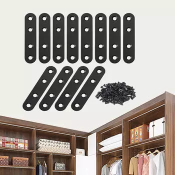 12 шт. Пластины для ремонта Прямые кронштейны с винтами Плоские распорки для кровати