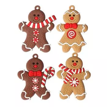 12 шт. подвеска UK украшение рождественская елка красота рождественская елка пряничный человечек популярный подвесной рекламный декор ручной работы