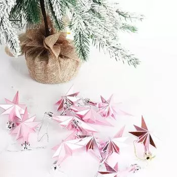 12 шт., подвески нестандартной формы для рождественской елки, яркие цвета, блестящие гальванические подвесные украшения, реквизит для фотографий шампанского