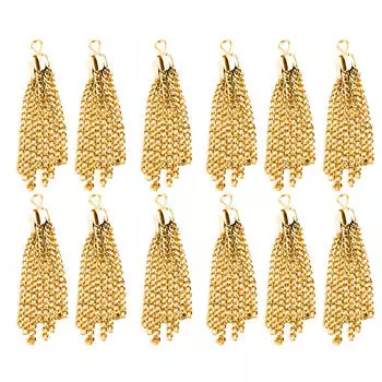 12 шт. Подвески с кисточками Подвески для изготовления ювелирных изделий Ремесла DIY Серебро 50mm