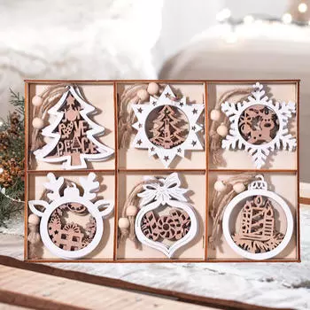 12 шт. подвесные украшения для рождественской елки, декоративные подвески, креативный рождественский декор для Style B