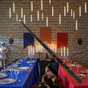 12 шт. подвесных свечей, беспламенные плавающие свечи с дистанционным управлением, работающие от батареек, подвесные свечи для декора на Хэллоуин белый