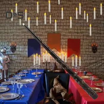 12 шт. подвесных свечей, беспламенные плавающие свечи с дистанционным управлением, работающие от батареек, подвесные свечи для декора на Хэллоуин жёлтый