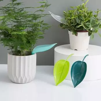 12 шт. поилка для цветов в форме листа, самополивающаяся вставка для плантатора, поливочные шипы, простая в использовании автоматическая поилка для растений для комнатных и уличных горшечных растений 1 Set