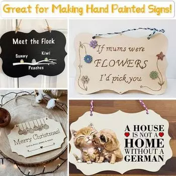 12 шт., полезные, без запаха, антидеформируемые, необработанные деревянные знаки, подлежащие покраске, поделки своими руками для дома