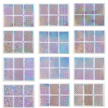 12 шт. полые наклейки для ногтей стильные самоклеящиеся наклейки для маникюра аксессуары для дизайна ногтей