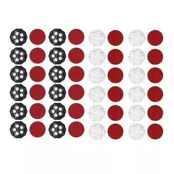 12 шт. поворотное колесо самоклеящееся 360° вращение подшипник высокая нагрузка ABS ролик для мебельной техники White Glue Beads