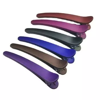 12 шт. профессиональных салонных матовых цветных заколок для волос, зажимы для волос в форме утконоса, инструменты для укладки, большие пластиковые заколки для волос в форме крокодила