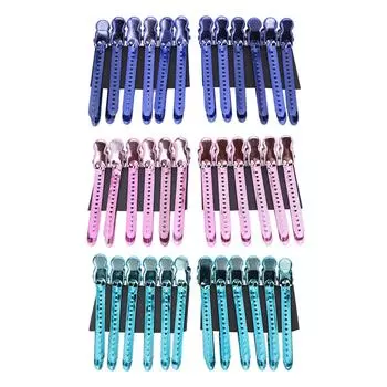 12 шт. профессиональный парикмахерский зажим «утконос» портативный зажим для укладки «утконос» для густых волос Blue