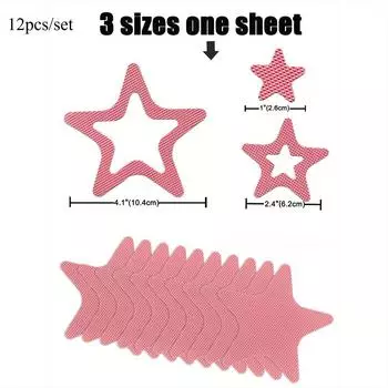 12 шт. противоскользящие наклейки для душевых ступеней, защитные полоски для ванны, клейкие наклейки в виде звезд для лестниц для душа в ванной