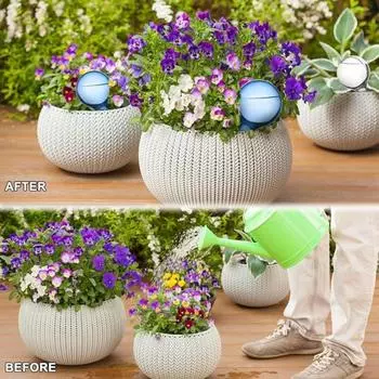 12 шт. прозрачных шаров из ПВХ для полива растений, автоматические самополивные лампы, устройства для капельного орошения, водные шары для комнатных и уличных растений зелёный