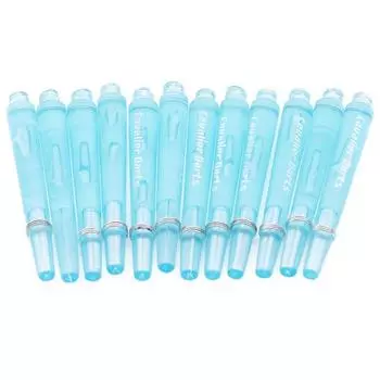 12 шт., прозрачный стержень для дротиков, цветной матовый стержень, рыцарские дротики белый