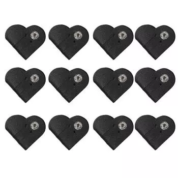 12 шт. ПУ кожаные ремни для кабеля с кнопкой в форме сердца органайзер для кабеля передачи данных кабельные стяжки кабельные органайзеры управление шнурами One Size чёрный