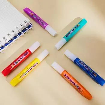 12 шт. пухлая ручка 3D печать искусство DIY пузырь попкорн цветная краска набор ручек для рисования детские художественные принадлежности подарок на день рождения разноцветный