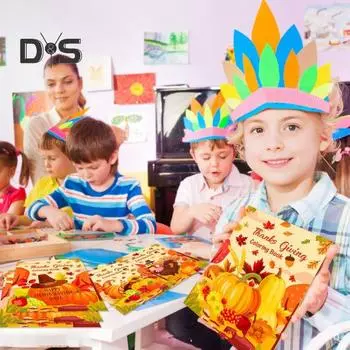 12 шт. раскрасок на День благодарения, мини-книга для рисования своими руками, книга для печати в высоком разрешении, школьные принадлежности для занятий 12pcs