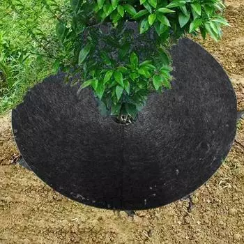 12 шт. разлагаемая круглая мульча для деревьев, защитный коврик от травы, нетканый тканевый чехол, многоразовый барьерный коврик для защиты корней и борьбы с сорняками