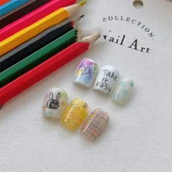 12 шт. разноцветных карандашей для дизайна ногтей, граффити, рисунки, карандаши 12 цветов, маникюрные многофункциональные инструменты для самостоятельного изготовления one size