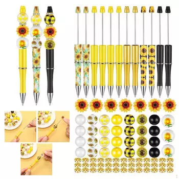 12 шт., разные ручки из бисера, подарки для классных комнат, офиса, школьные принадлежности для детей