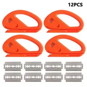 12 шт. резаков для виниловой пленки, стайлинг автомобиля, оранжевые виниловые пленки для автомобиля, безопасные принадлежности для мастерской