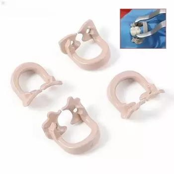 12 шт., резиновый зажим для стоматологической плотины, секционная матрица, зажимы для молярного барьера, автоклавируемые, с использованием листов для формирования матрицы коричневый