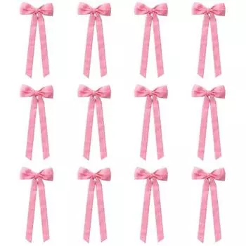 12 шт. Рождественские бархатные банты, деревенские винтажные бархатные ленточные банты для DIY поделок, упаковки подарков, гирлянды для елки, венка, рождественского украшения D