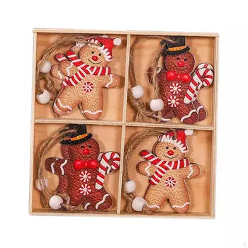 12 шт. Рождественские деревянные подвесные украшения, украшения для рукоделия, подвесные украшения на год style A