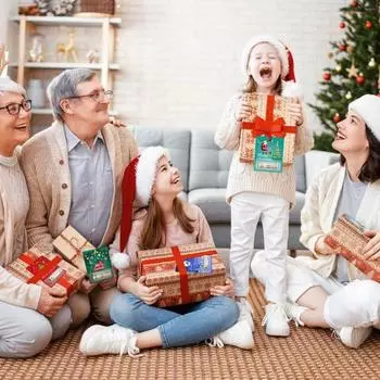 12 шт. рождественские держатели для денег деревянные Санта елка олень рождественские денежная карта