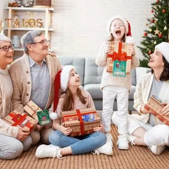 12 шт. рождественские держатели для денег деревянные Санта-елка олень рождественские денежная карта для подарка на праздничную елку подвесное украшение 1 Set