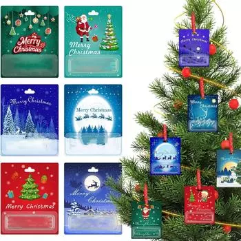 12 шт. рождественские держатели для денег, забавные рождественские открытки, украшения с крышкой для рождественских украшений, денежный подарок One Size чёрный