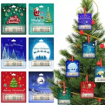 12 шт. рождественские держатели для денег, забавные рождественские открытки, украшения с крышкой для рождественских украшений, денежный подарок разноцветный