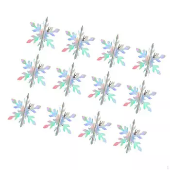 12 шт. Рождественские подвески в виде снежинок, елочные украшения, многоцелевое рождество