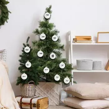 12 шт. Рождественские шары, небьющиеся, забавные, подвесные украшения для рождественской елки, веселые праздничные подвесные шары, безделушки, подарок для рождественской вечеринки чёрный