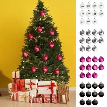 12 шт. Рождественские шары, небьющиеся, забавные, подвесные украшения для рождественской елки, веселые, праздничные подвесные украшения красный