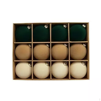 12 шт. Рождественские шары, подвесные украшения на елку, декоративные шары своими руками, рождественский декор Style A