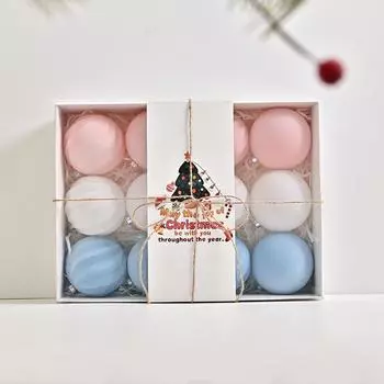 12 шт. Рождественские шары, украшения 8 см, шары, растения, бархатные шары, набор, украшение для дома, рождественская елка, вечеринка, подвеска