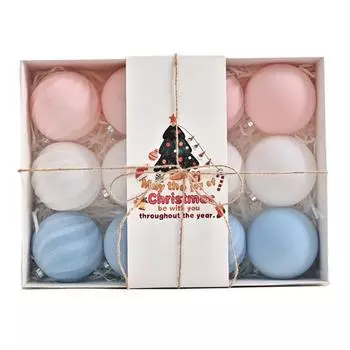 12 шт. Рождественские шары, украшения 8 см, шар, растение, бархатный шар, украшение, рождественский подвесной комплект, елка W8U2 A-12pcs