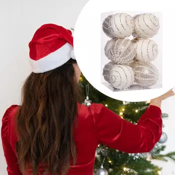 12 шт. Рождественские шары, украшения, безделушки, сделай сам, елка, подвесной рождественский декор Champagne White