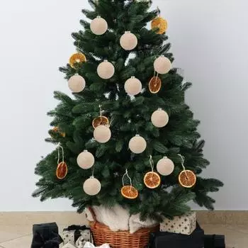 12 шт. Рождественские шары, украшения для рождественской елки, флокированные шары, пластиковые подвесные шары, декор для домашнего бара ресторана F