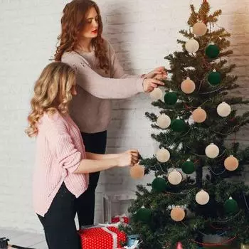 12 шт. Рождественские шары, украшения, елочные шары, пластиковые подвесные шары, декор E