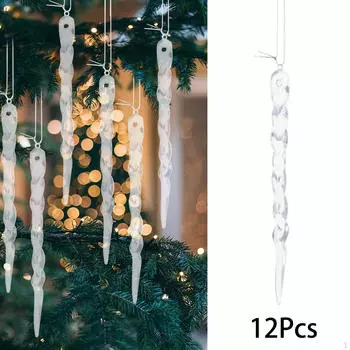 12 шт. Рождественские сосульки, подвески на елку, подвески для фестиваля