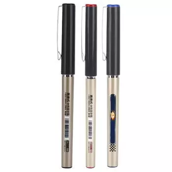 12 шт. ручка-роллер ABS пластик прямая жидкость 0,5 мм игла тип офисные канцелярские принадлежности Needle Type Head Black Needle