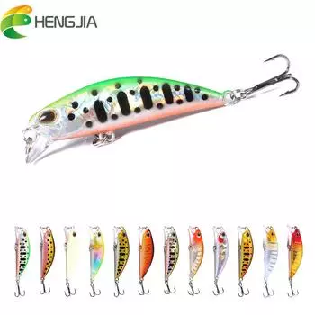 12 шт., рыболовная приманка для гольяна, лазерная жесткая искусственная приманка, 3D глаза, 5 см, 5 г, рыболовные воблеры, приманка для щуки и карпа, воблеры, рыболовные снасти