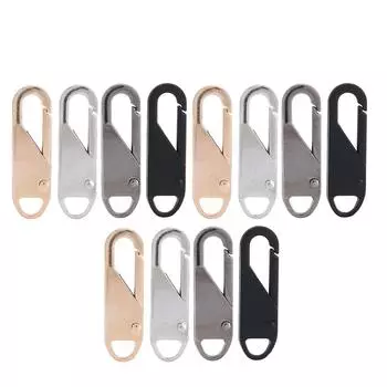 12 шт. съемная пружинная застежка-молния из сплава, слайдер, головка для застежки-молнии, аксессуар для сумки