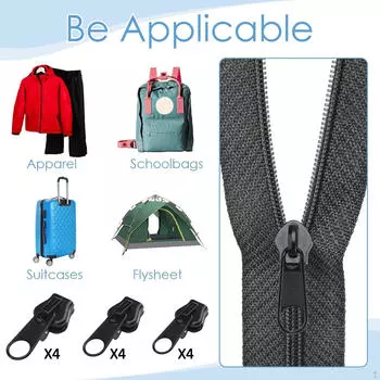 12 шт., съемники на молнии, сменные ползунки для шитья, пальто ручной работы, головка для платья