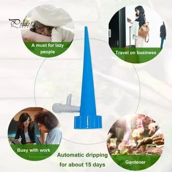 12 шт., самополивные шипы, устройства для полива растений с регулирующим клапаном, автоматическая система полива для уличных садовых растений разноцветный