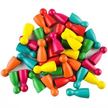 12 шт. шахматные пешки 29 мм деревянные игровые детали для настольных игр аксессуары 6 цветов