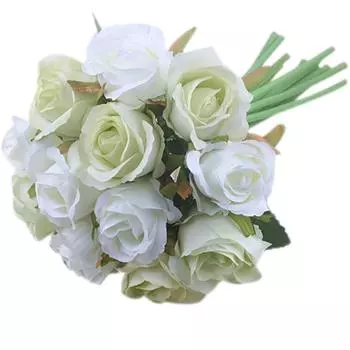 12 шт. шелковой ткани искусственные розы портативные многоразовые красочные цветы для кухни, гостиной, вечеринки, украшения шампанского