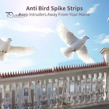 12 шт. шипов для защиты от птиц, устойчивых к атмосферным воздействиям, устройство для отпугивания птиц на открытом воздухе, балкон, подоконник, шипы для защиты от птиц для дома, сада, двора прозрачный