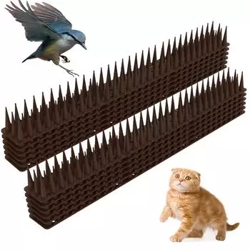 12 шт. шипов отпугиватель для кошек коврик для птиц отпугиватель для голубей пластик для сада забор крыша птицы шипы для белок