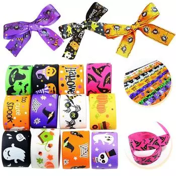 12 шт., ширина 25 мм, ленты в репсовую ленту, лента с принтом, фестивальная лента, подарочная упаковка, украшения для вечеринки One Size